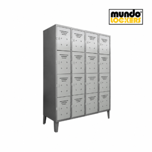 Locker Metálico | Casillero de 16 Puertas – 4 Cuerpos Cuadruples