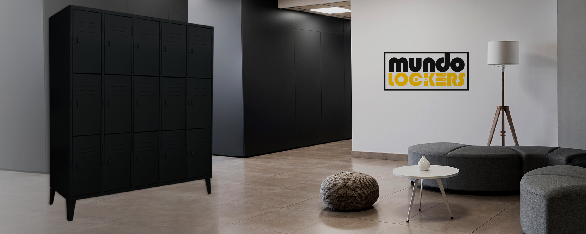 Locker Metálico Negro 20 Puertas - 5 Cuerpos Cuadruples